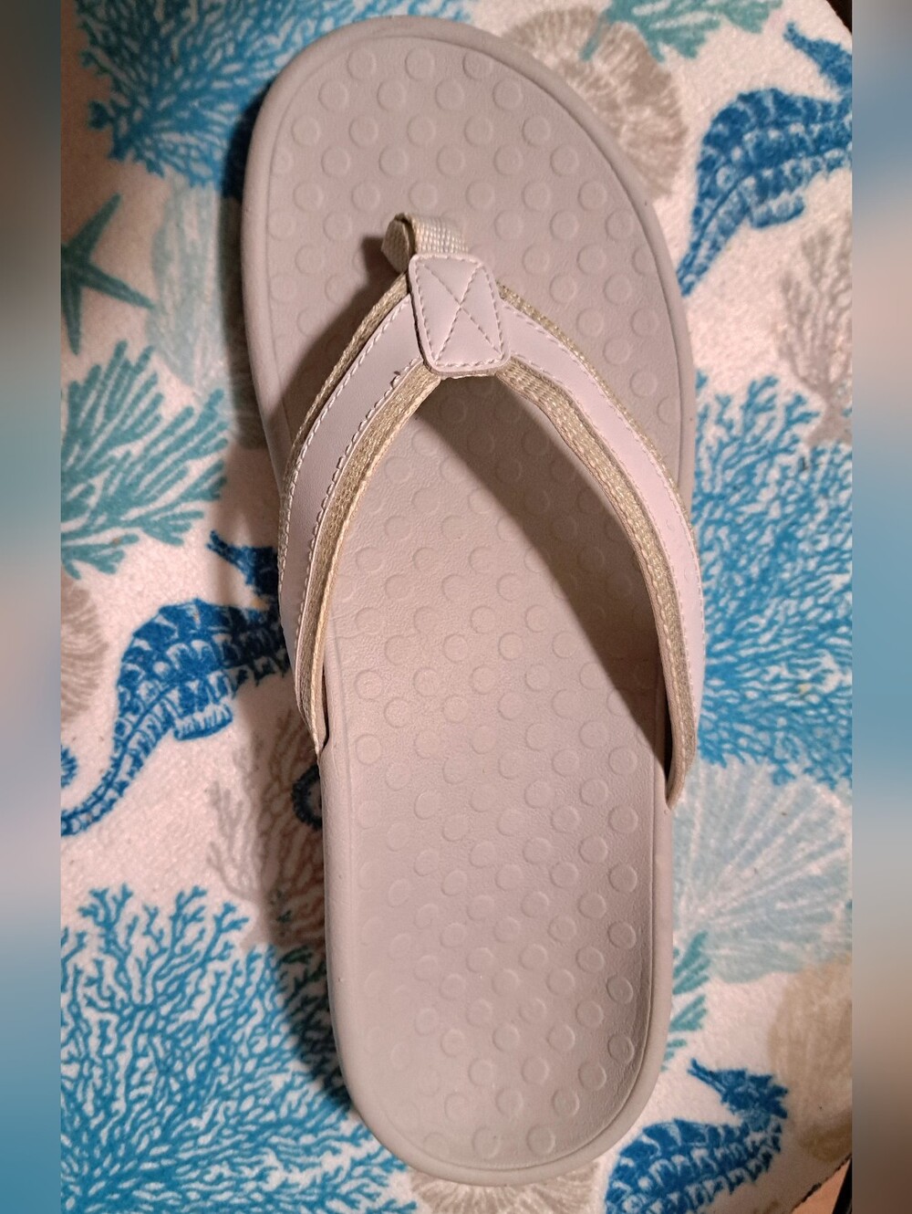 VIONIC flip flops SANDALS white TIDE ll metallic - Picture 8 of 8